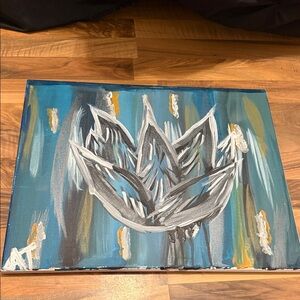 Abstract Blue and Gray Canvas Art